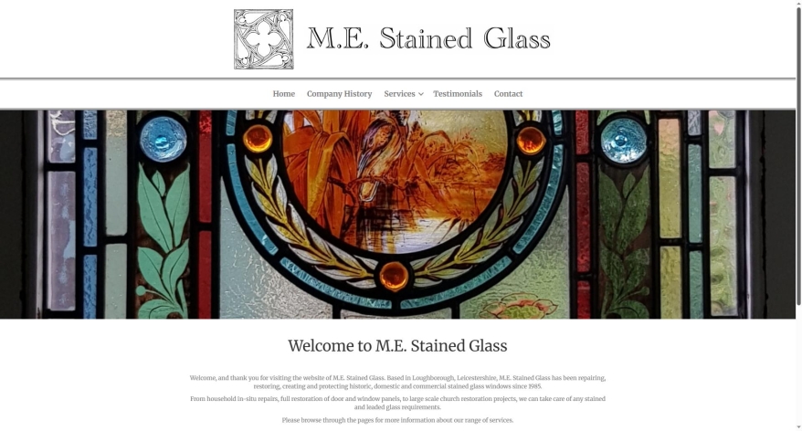 mestainedglass.com